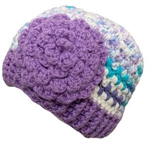 Homemade Floral Knit Hat